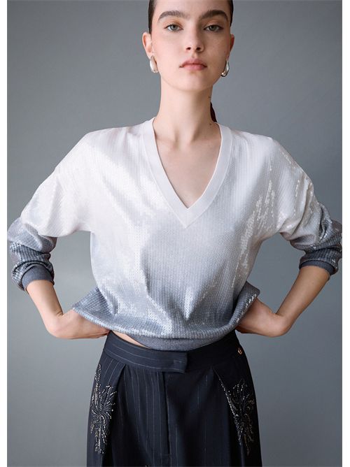 Maglia dégradé con paillettes LIU JO | WF6178MS49I/L9205